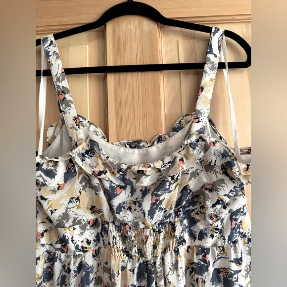 Anthropologie Moulinette Soeurs Empire Waist Floral Ruffled Maxi Dress Sz 12 - Picture 4 of 9